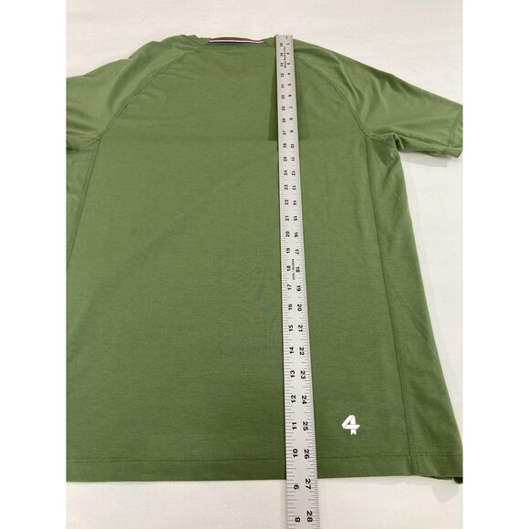 Four Laps T-Shirt Men’s S Green Crew Neck Performance Running Workout Gym - Picture 8 of 8